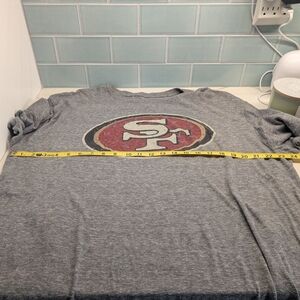 SF 49rs NFL Charcoal Shirt with Red, Gold & Black Emblem XL